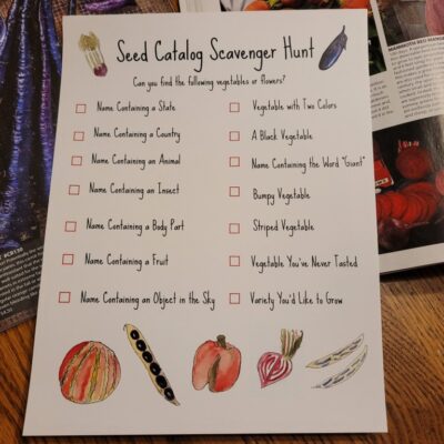 Seed Catalog Scavenger Hunt