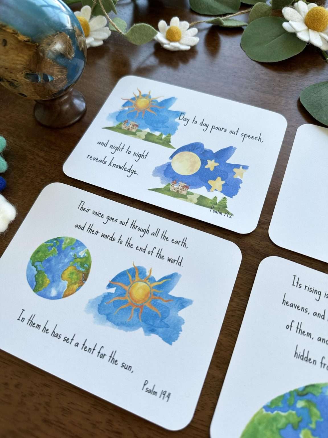 Scripture Memory Padd Psalm 19 Scripture Memory Cards - Wonder-Filled Days