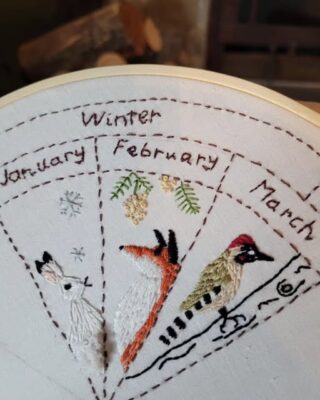 Embroidered Phenology Wheel