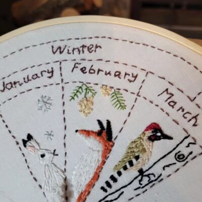 Embroidered Phenology Wheel